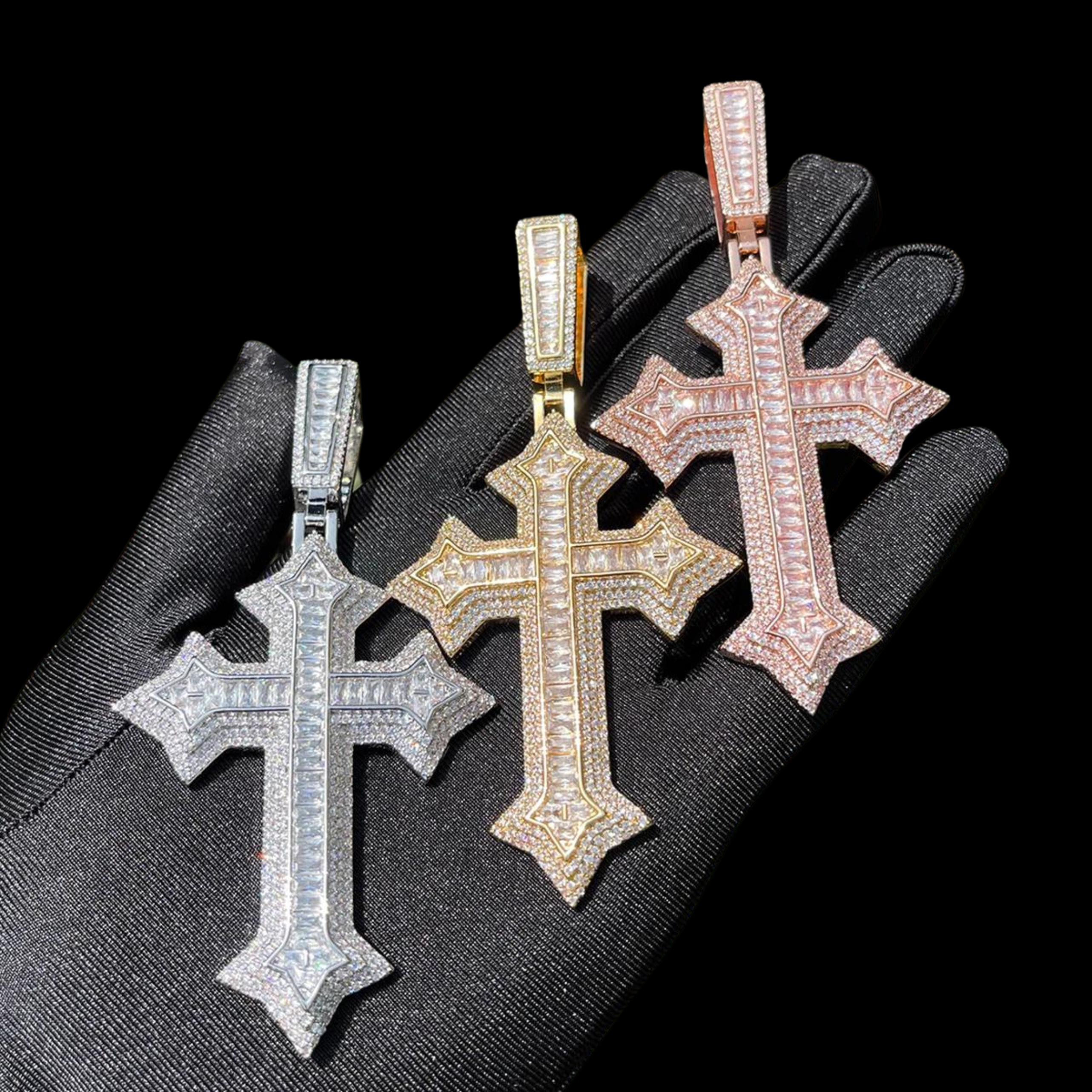 Baguette Celtic Cross Pendant