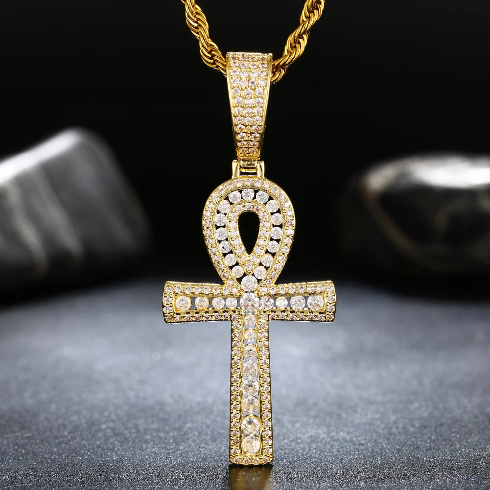 Ankh Tennis Cross Pendant - Icedgame & Co