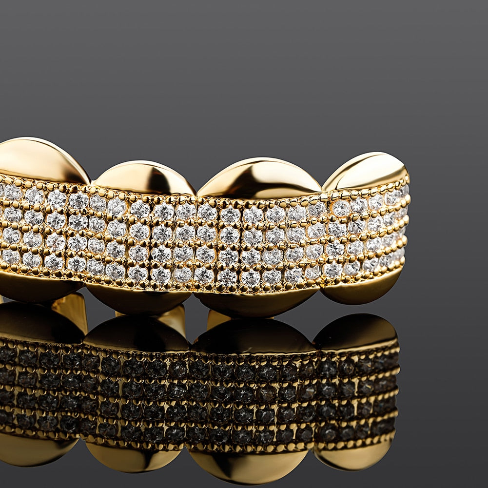 18K Iced Diamond Pave Set in Gold/White Gold