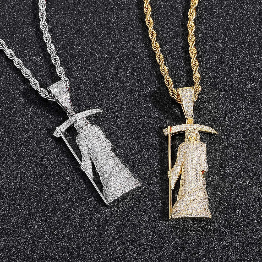 Grim Reaper Iced Out Pendant
