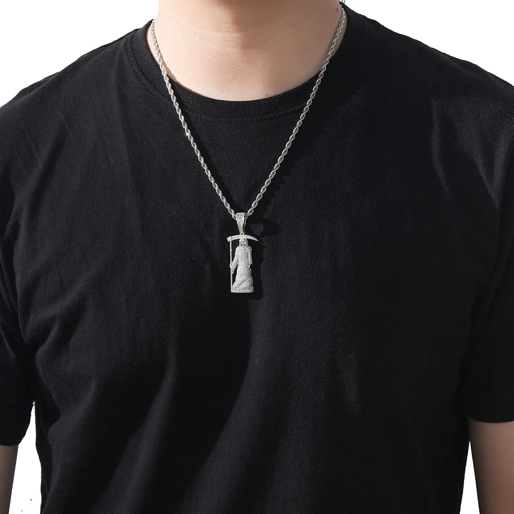 Grim Reaper Iced Out Pendant