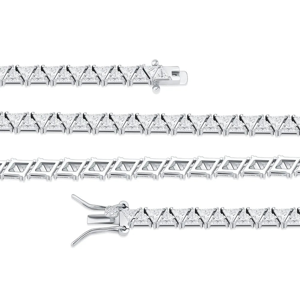 5mm Triangular Tennis Chain Necklace