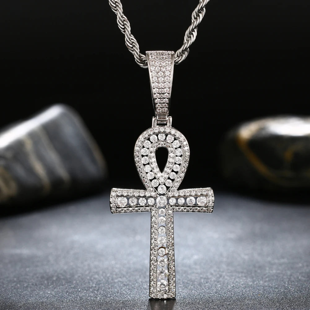 Ankh Tennis Cross Pendant