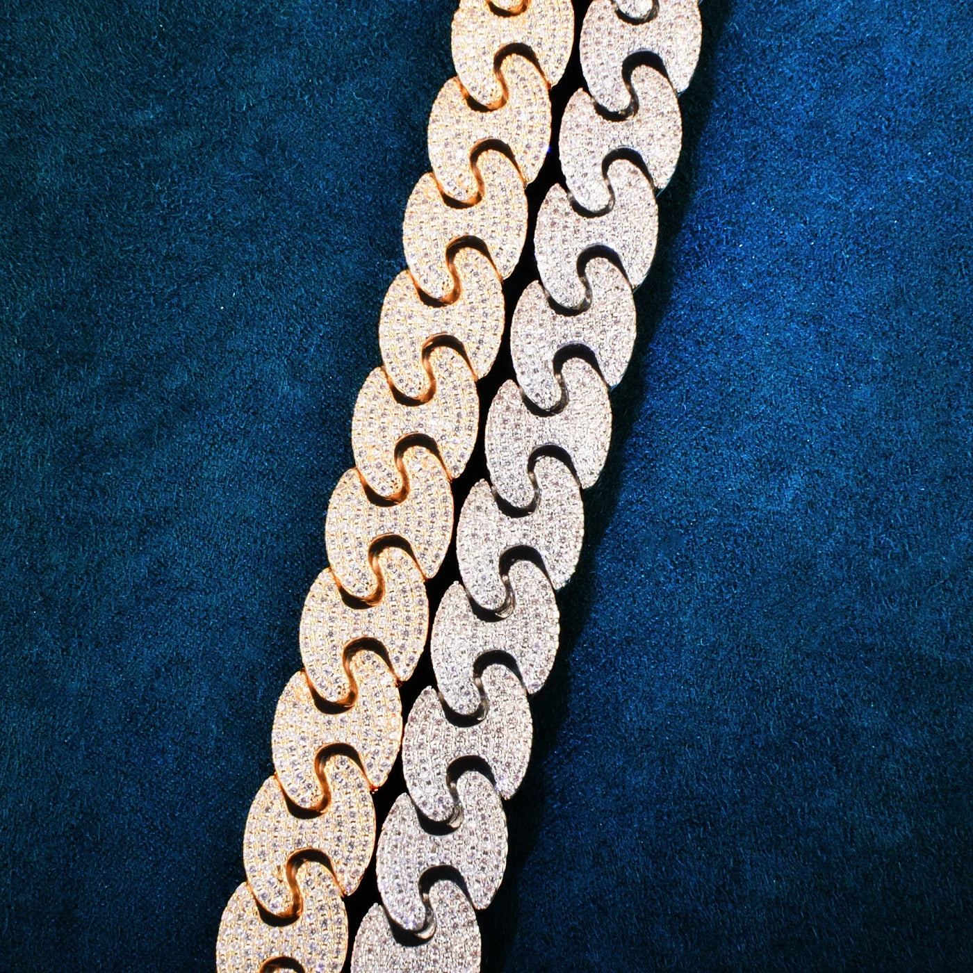 12mm Iced Mariner Cuban Link Necklace - 18K Gold Plated