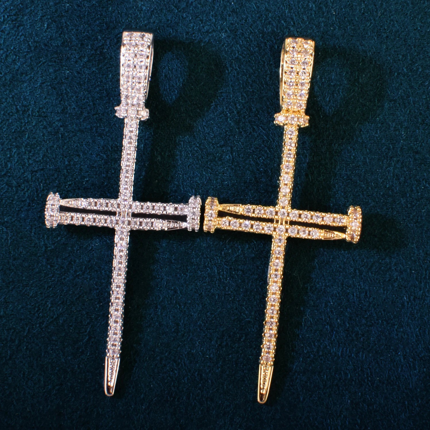 Nail Cross Diamond Pendant