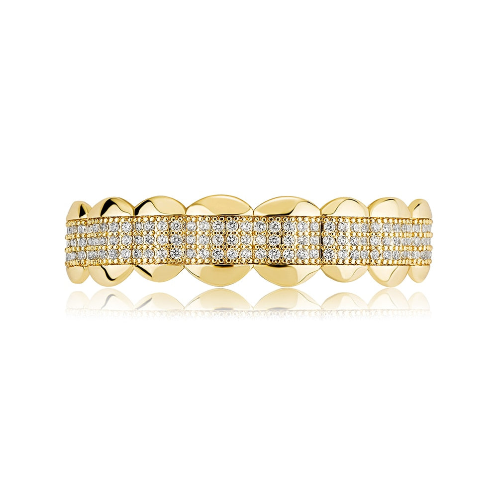 18K Iced Diamond Pave Set in Gold/White Gold