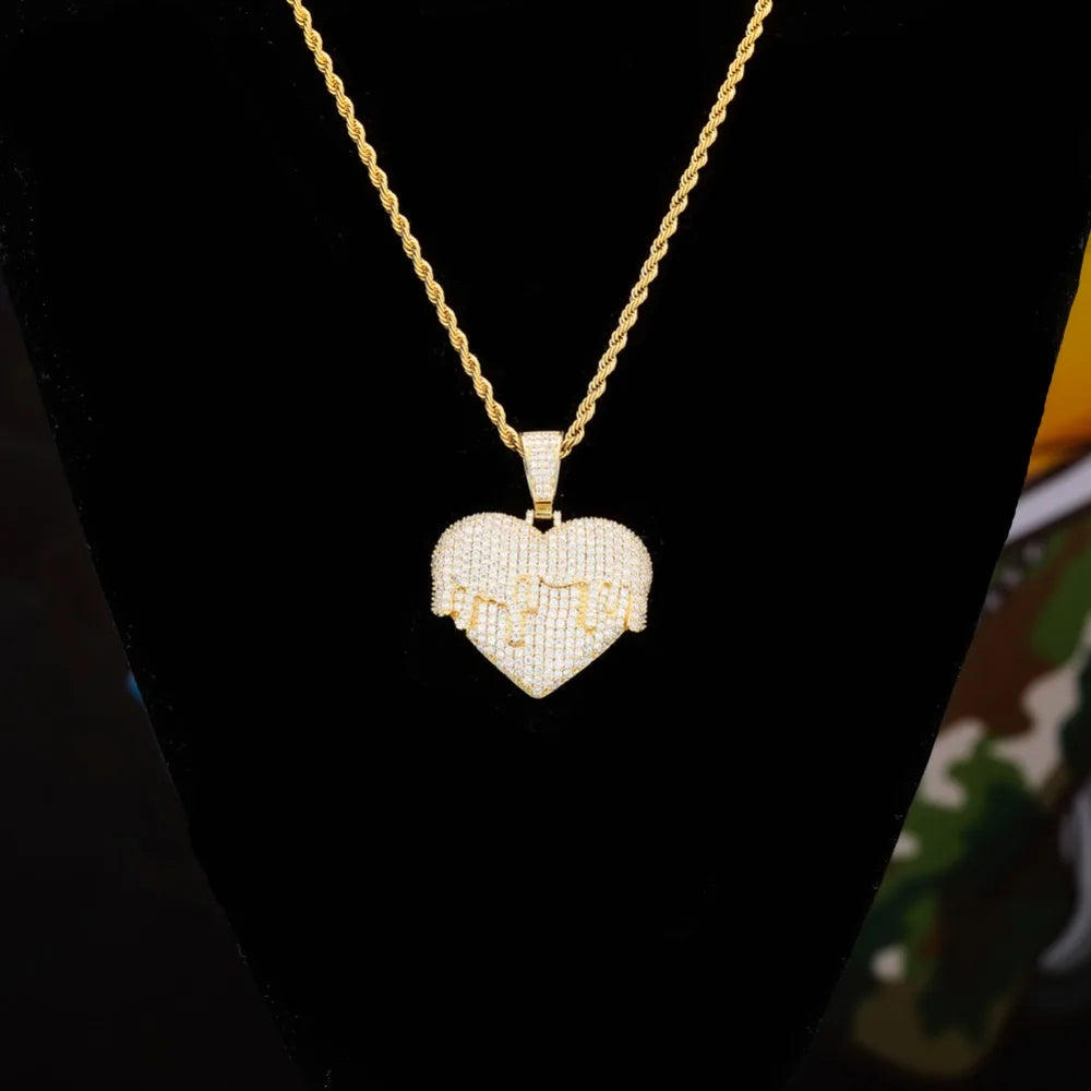New Drippin Heart Pendant Necklace