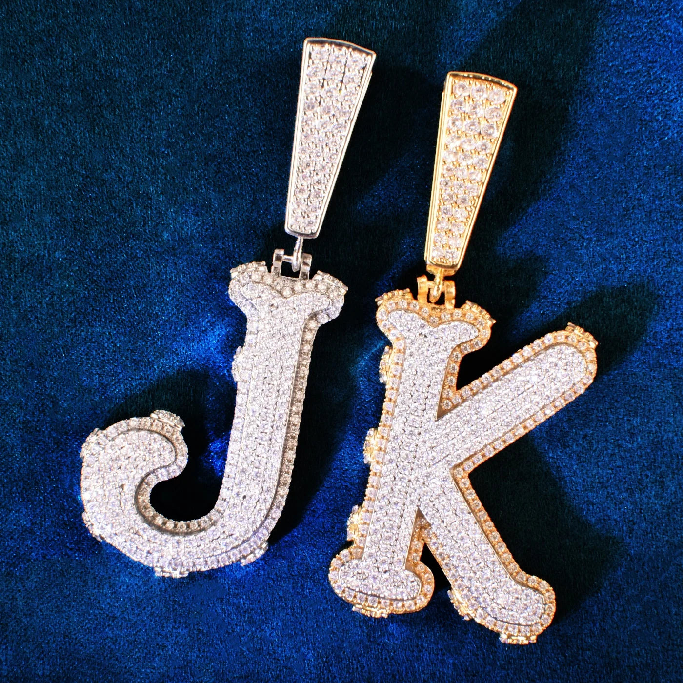 A-Z Single Double Layer Letter Pendant - Icedgame & Co