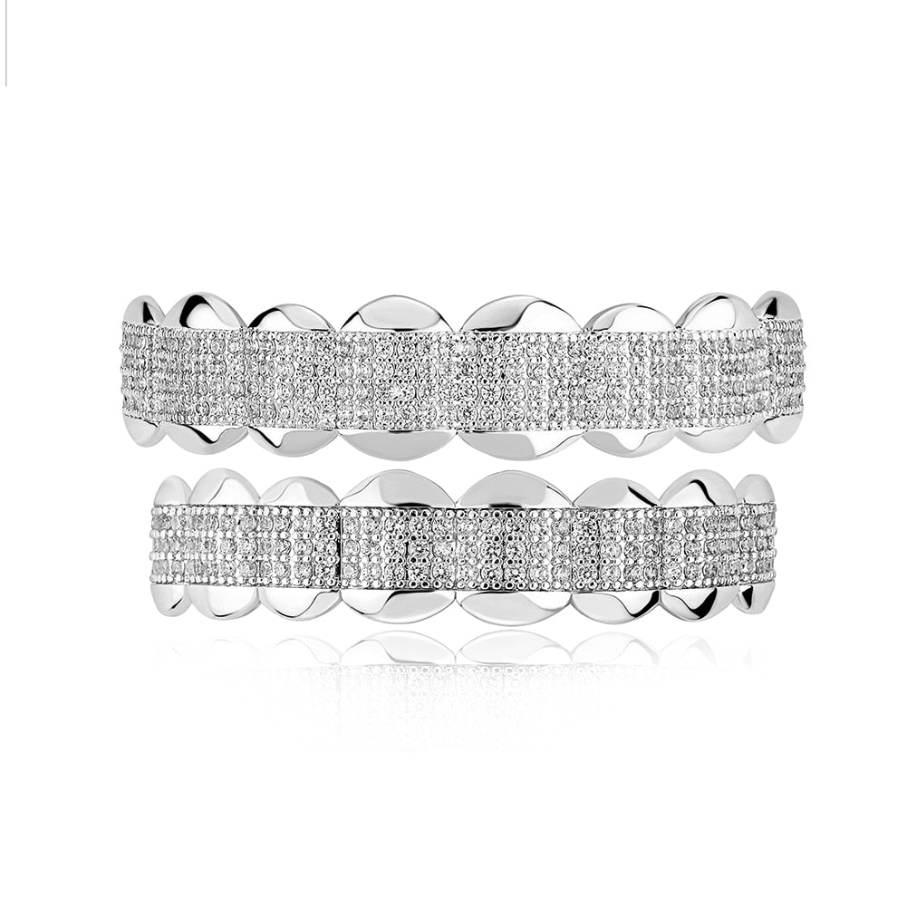 18K Iced Diamond Pave Set in Gold/White Gold