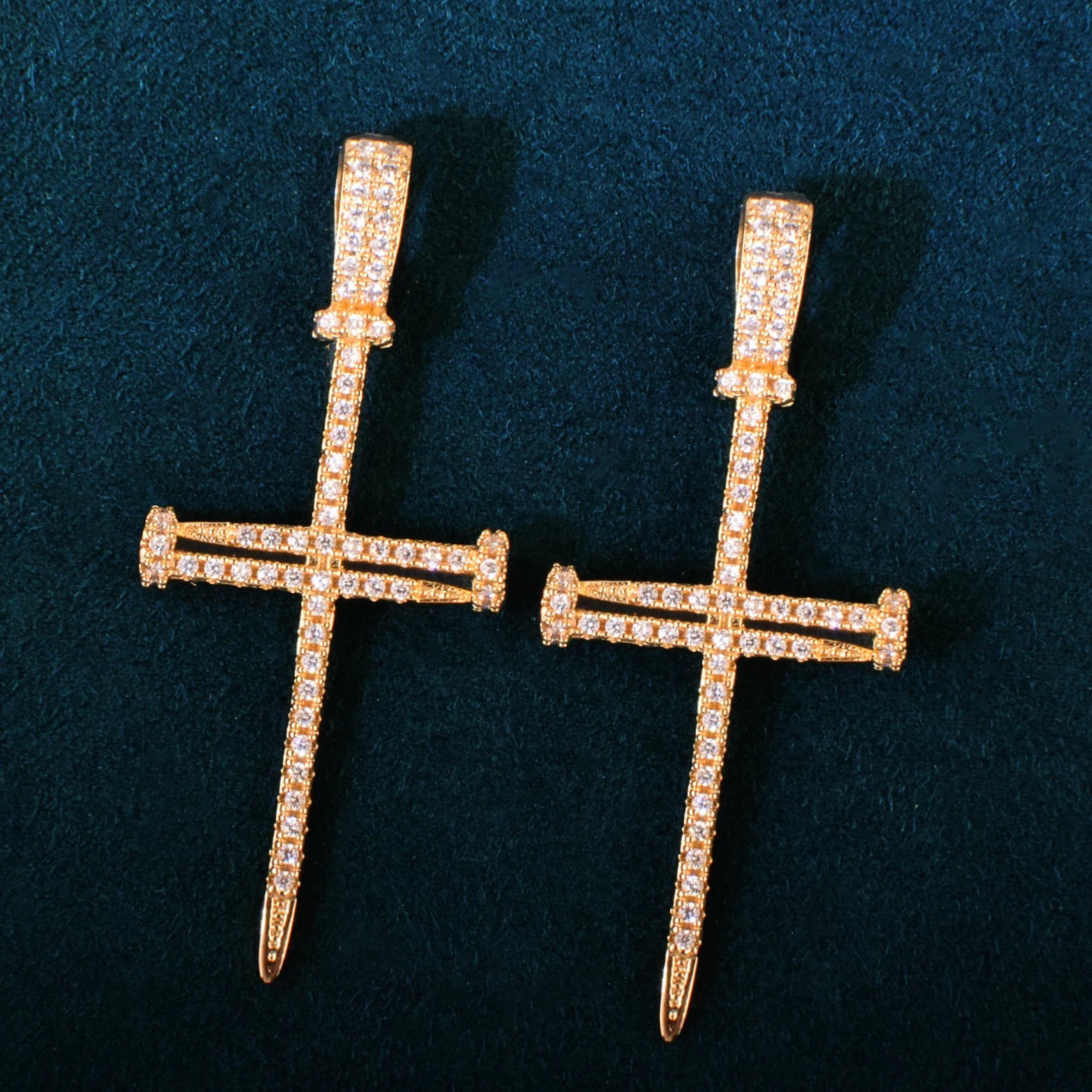 Nail Cross Diamond Pendant