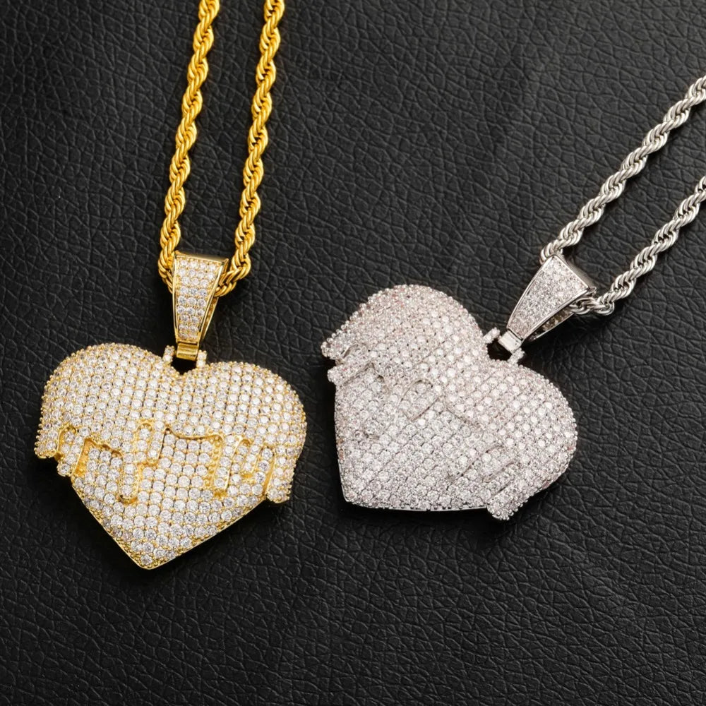 New Drippin Heart Pendant Necklace