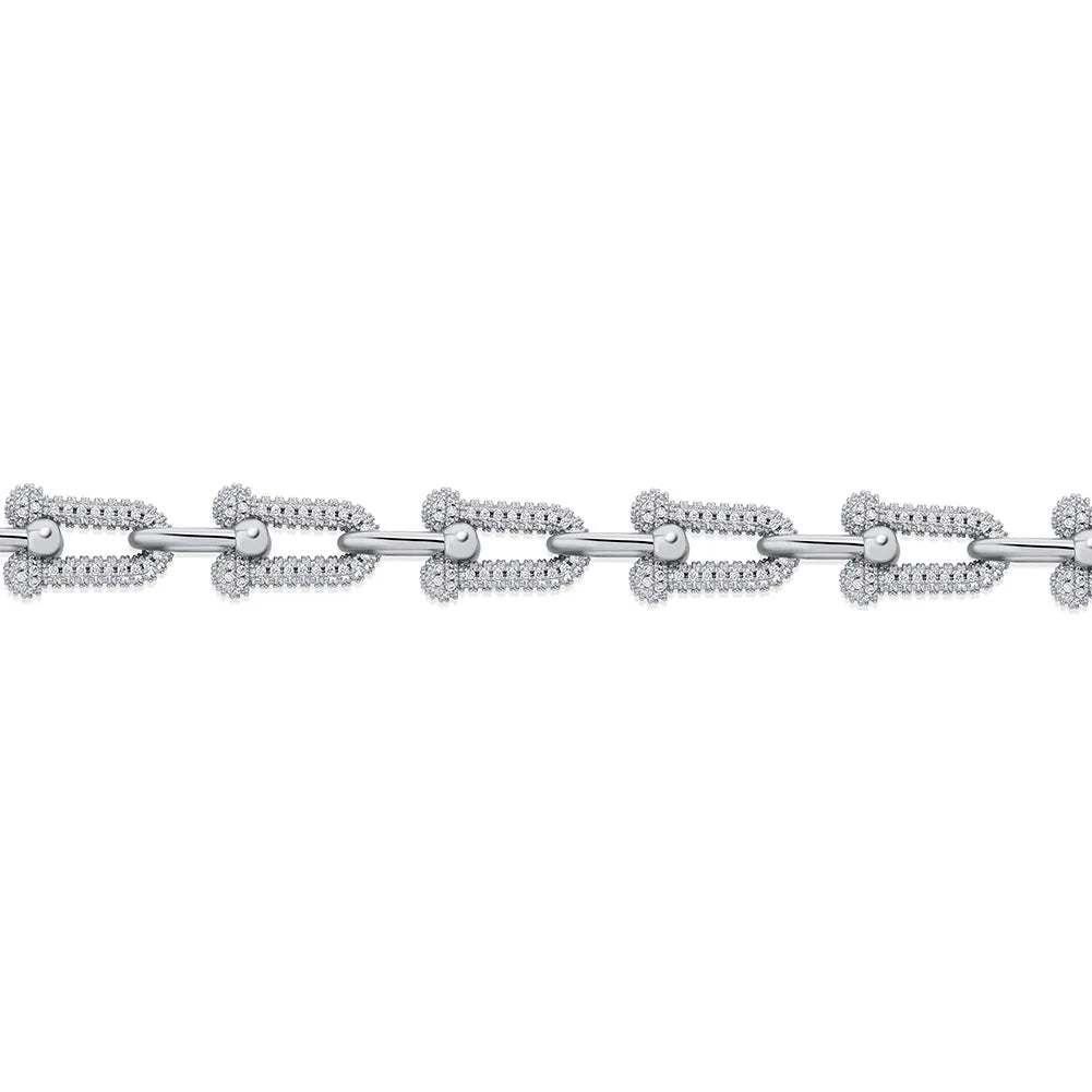 12mm Industrial Diamond Link Chain Bracelet - Icedgame & Co