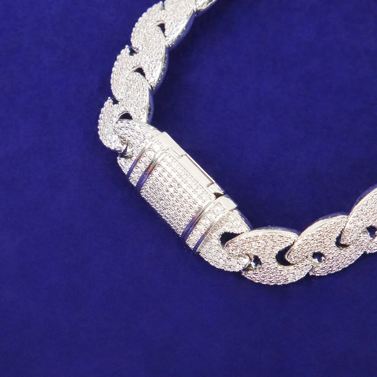 14MM CUBAN LINK ICED-OUT DIAMOND NECKLACE BRACELET SET