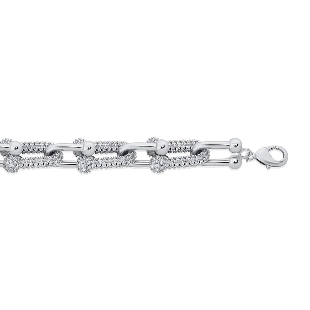 12mm Industrial Diamond Link Chain Bracelet - Icedgame & Co