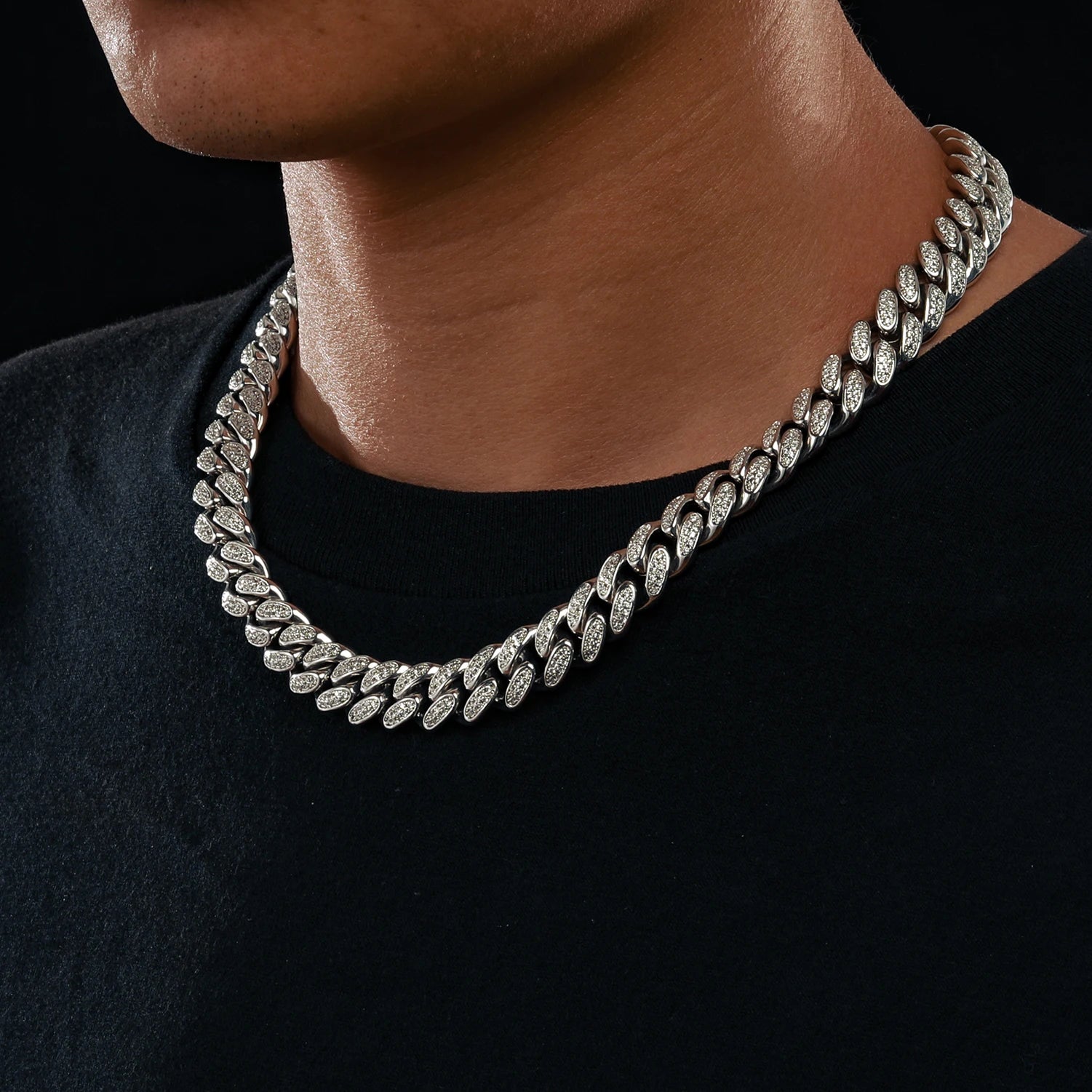 S925 Moissanite Diamond Cuban Link Necklace/Bracelet - 12mm
