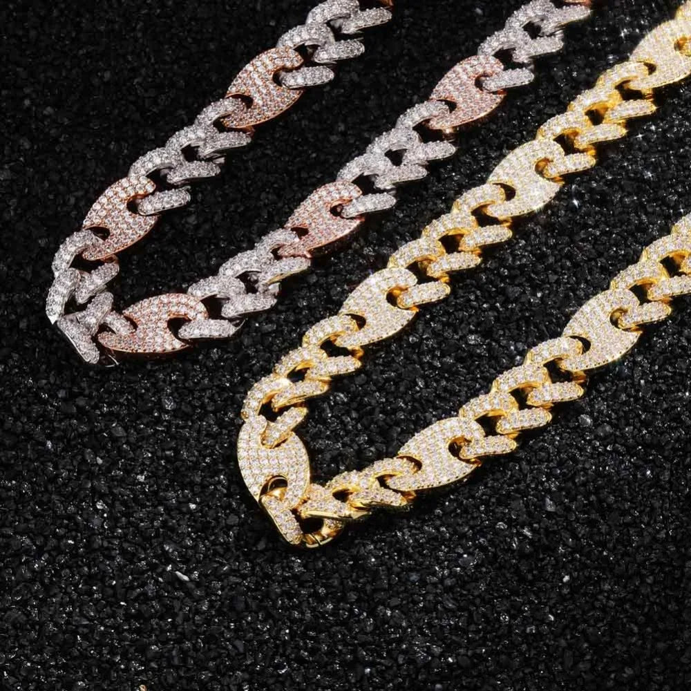 12MM MIXED BEAN CUBAN LINK CHAIN NECKLACE - Icedgame & Co