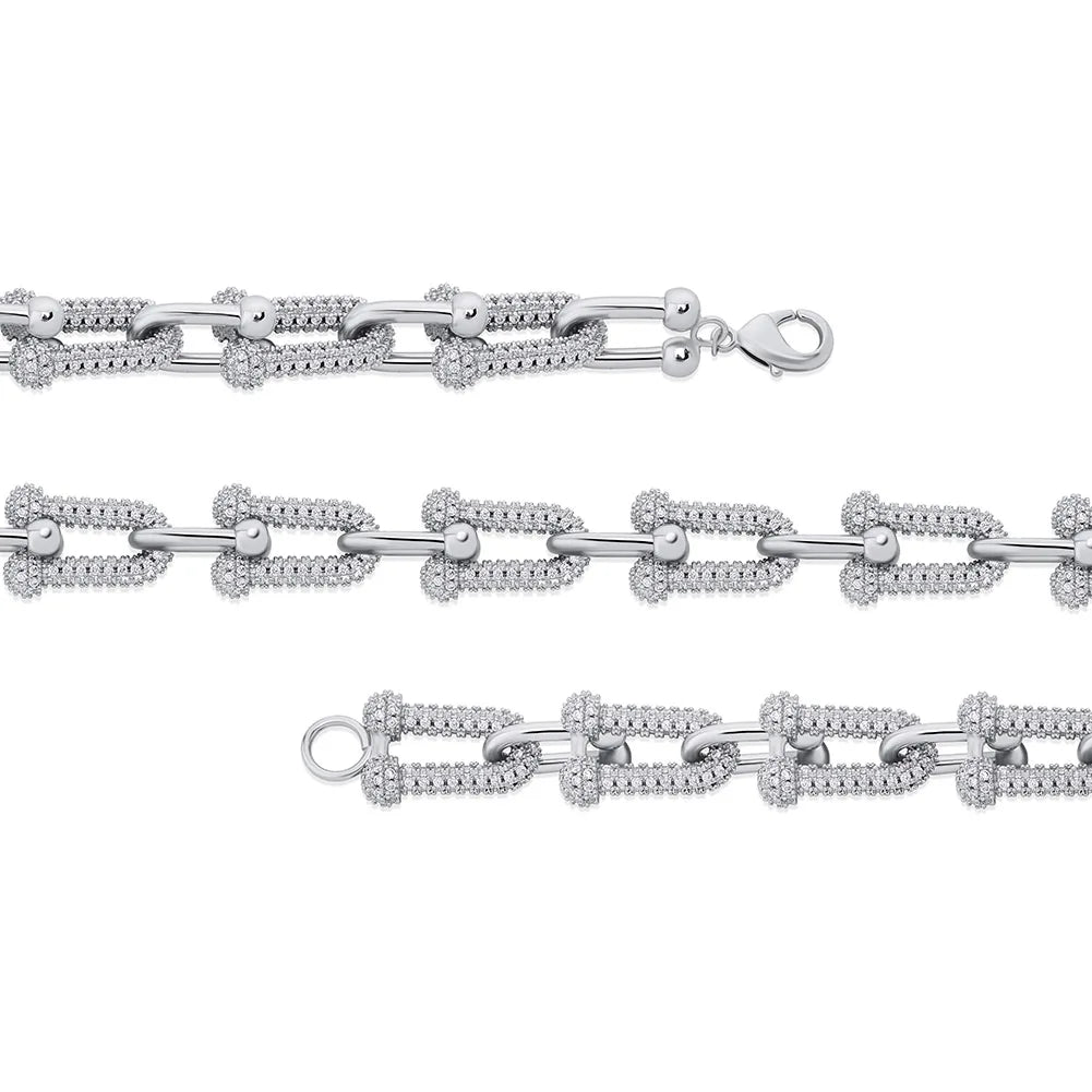 12mm Industrial Diamond Link Chain Bracelet - Icedgame & Co