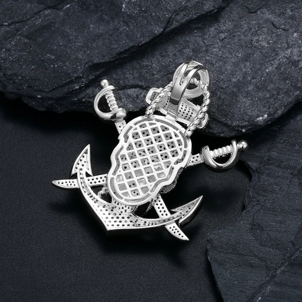 Iced Out Pirate Pendant