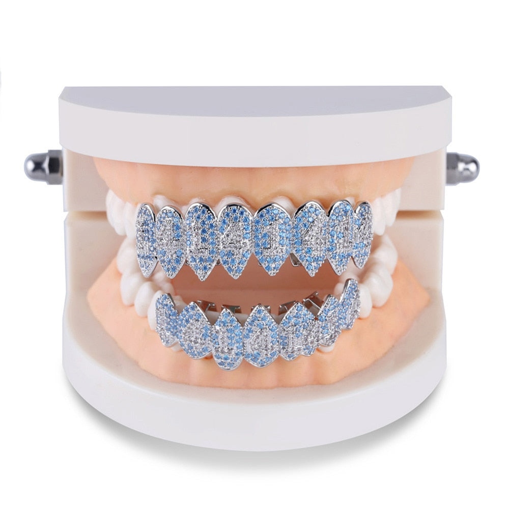 Iced Fang Vampire Blue Diamond Grillz