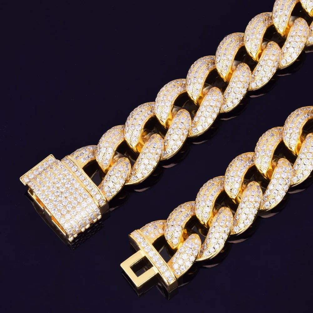 23MM Iced Out Big Boy Miami Cuban Link Chain Necklace