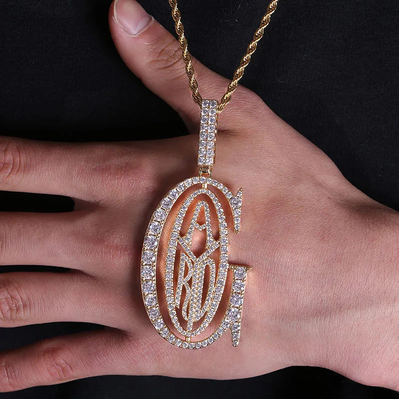Hip Hop Rapper Tyga G ICE OUT Pendant Micro Pave CZ Diamond