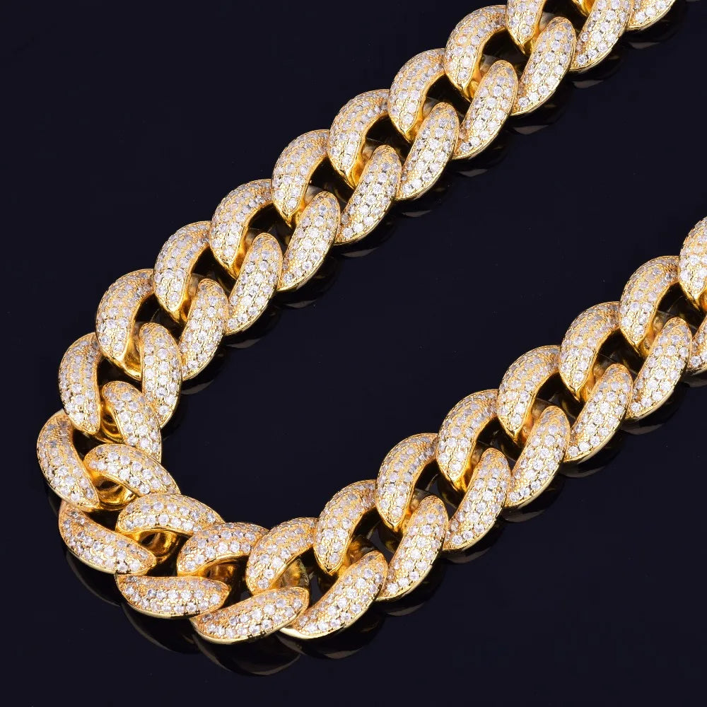 23MM Iced Out Big Boy Miami Cuban Link Chain Necklace