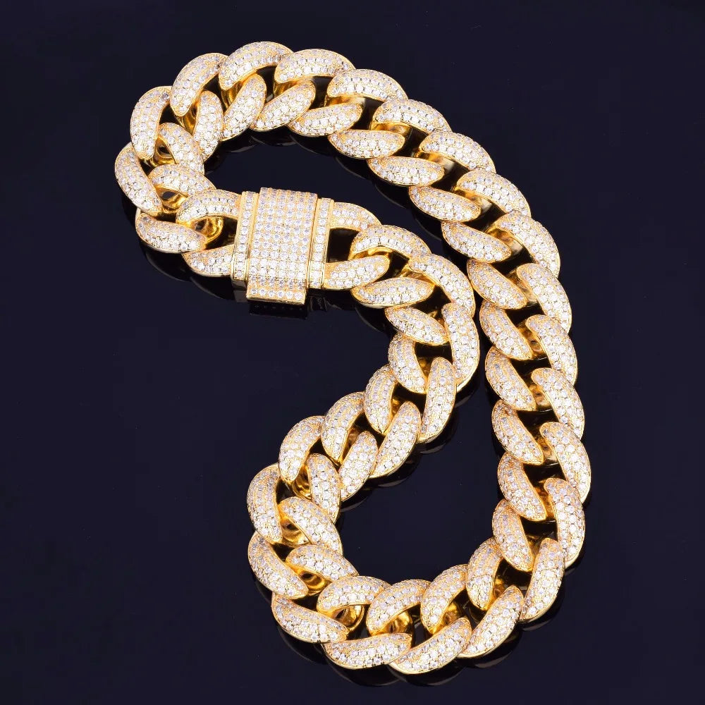 23MM Iced Out Big Boy Miami Cuban Link Chain Necklace