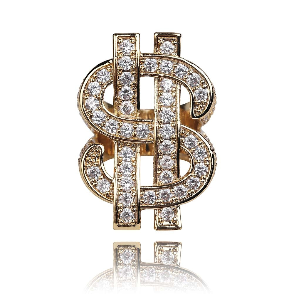 Dollar Sign Diamond Ring