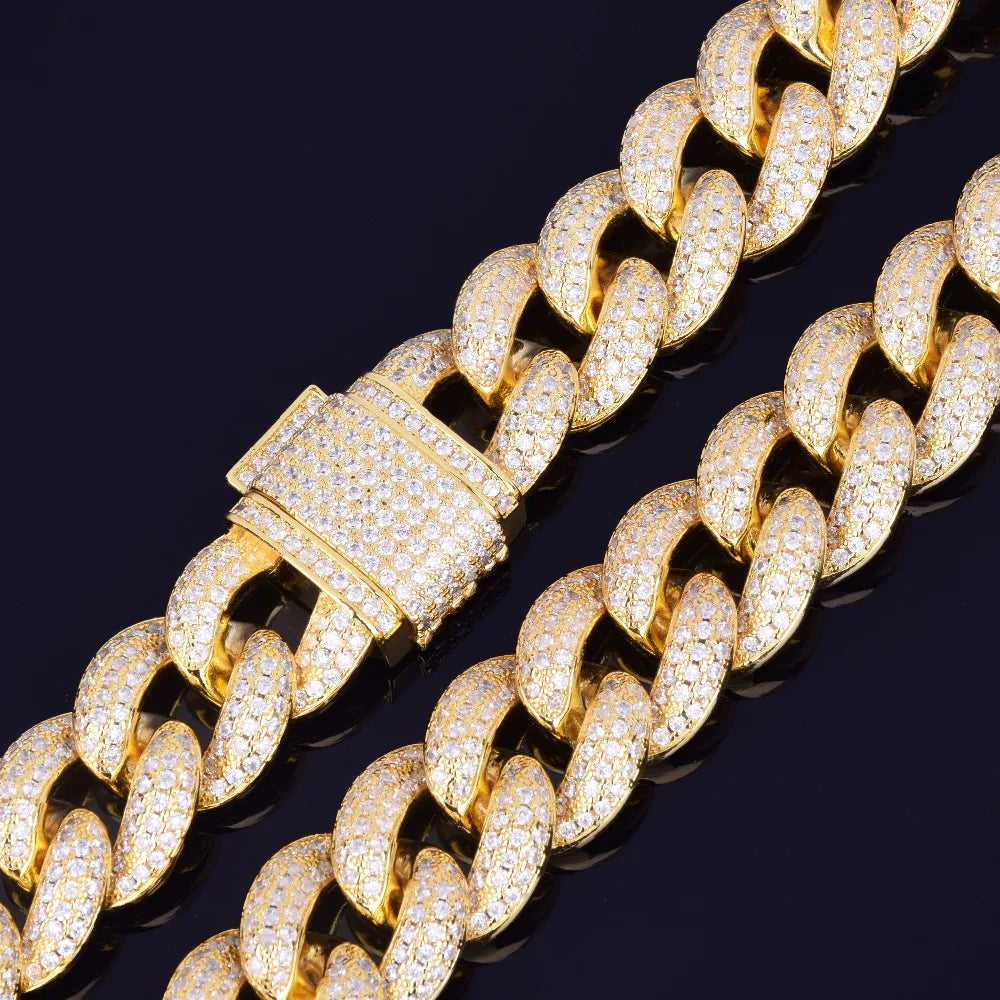 23MM Iced Out Big Boy Miami Cuban Link Chain Necklace