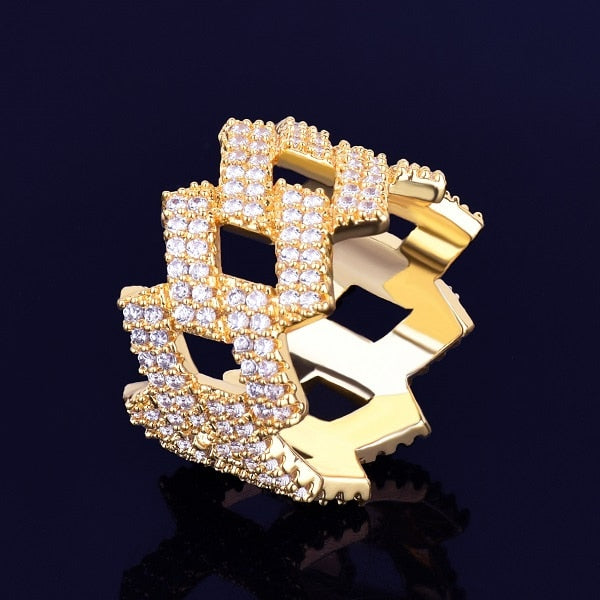Diamond Prong Cuban Ring