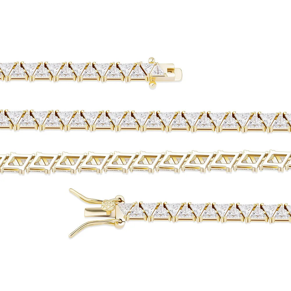 5mm Triangular Tennis Chain Bracelet