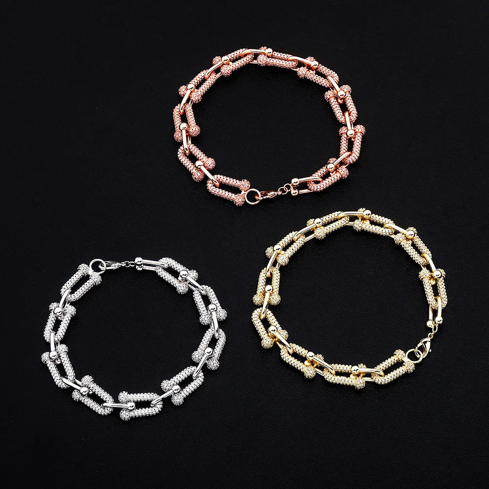 12mm Industrial Diamond Link Chain Bracelet - Icedgame & Co