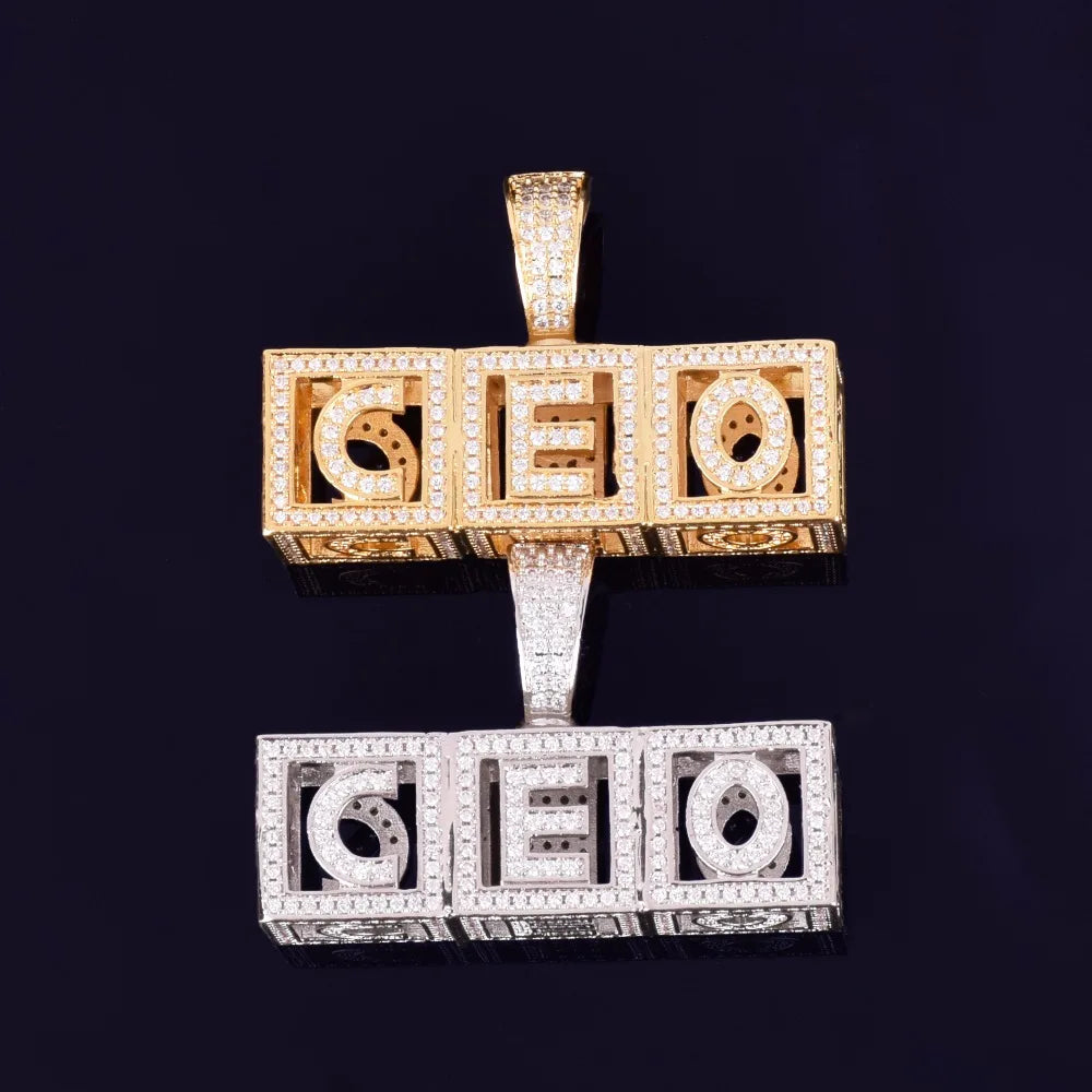 Hollow Custom Letter Pendant - Icedgame & Co