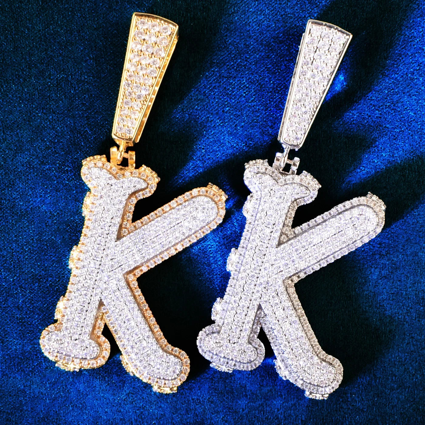 A-Z Single Double Layer Letter Pendant - Icedgame & Co