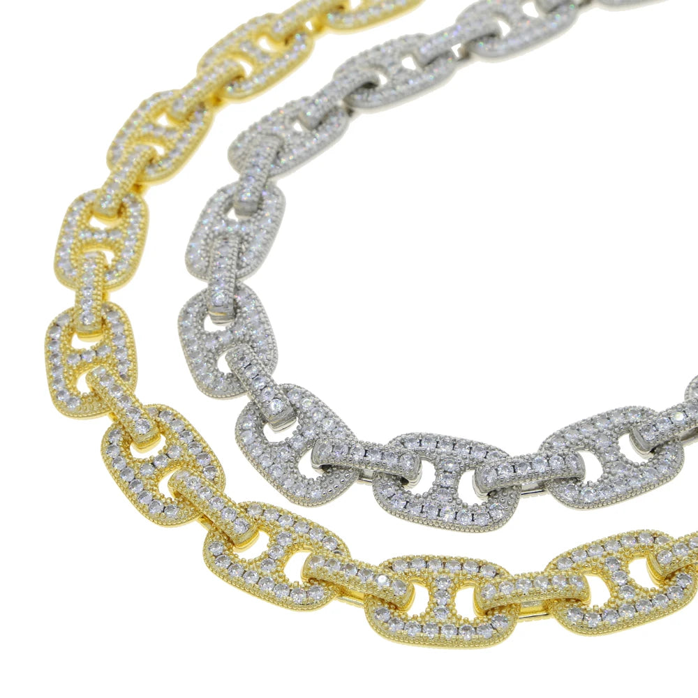 19MM MARINER MICRO PAVE DIAMOND LINK NECKLACE - Icedgame & Co