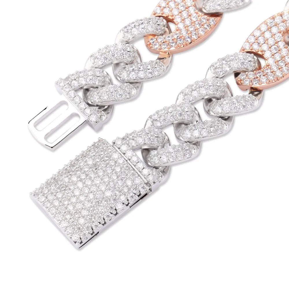 12MM MIXED BEAN CUBAN LINK CHAIN NECKLACE - Icedgame & Co