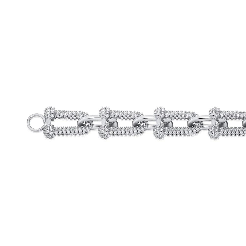 12mm Industrial Diamond Link Chain Bracelet - Icedgame & Co