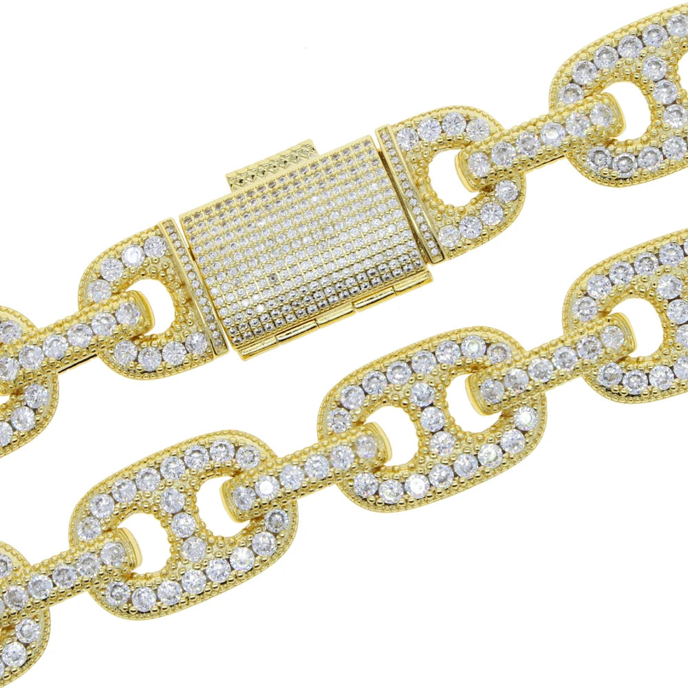 19MM MARINER MICRO PAVE DIAMOND LINK NECKLACE - Icedgame & Co