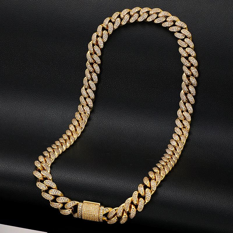 S925 Moissanite Diamond Cuban Link Necklace/Bracelet