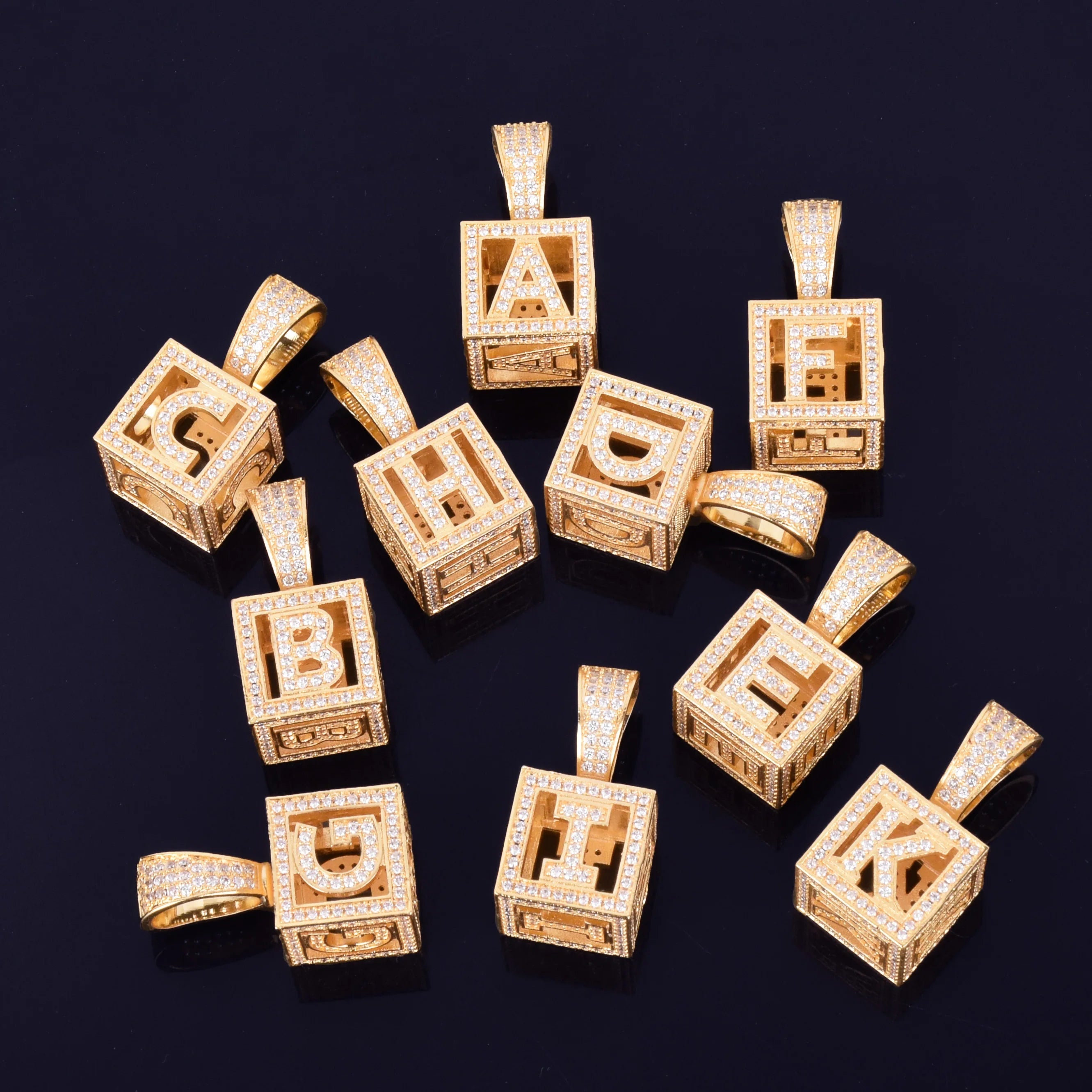 Hollow Custom Letter Pendant - Icedgame & Co