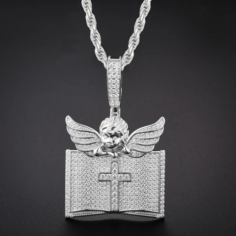 S925 Moissanite Cupid Bible Diamond Pendant