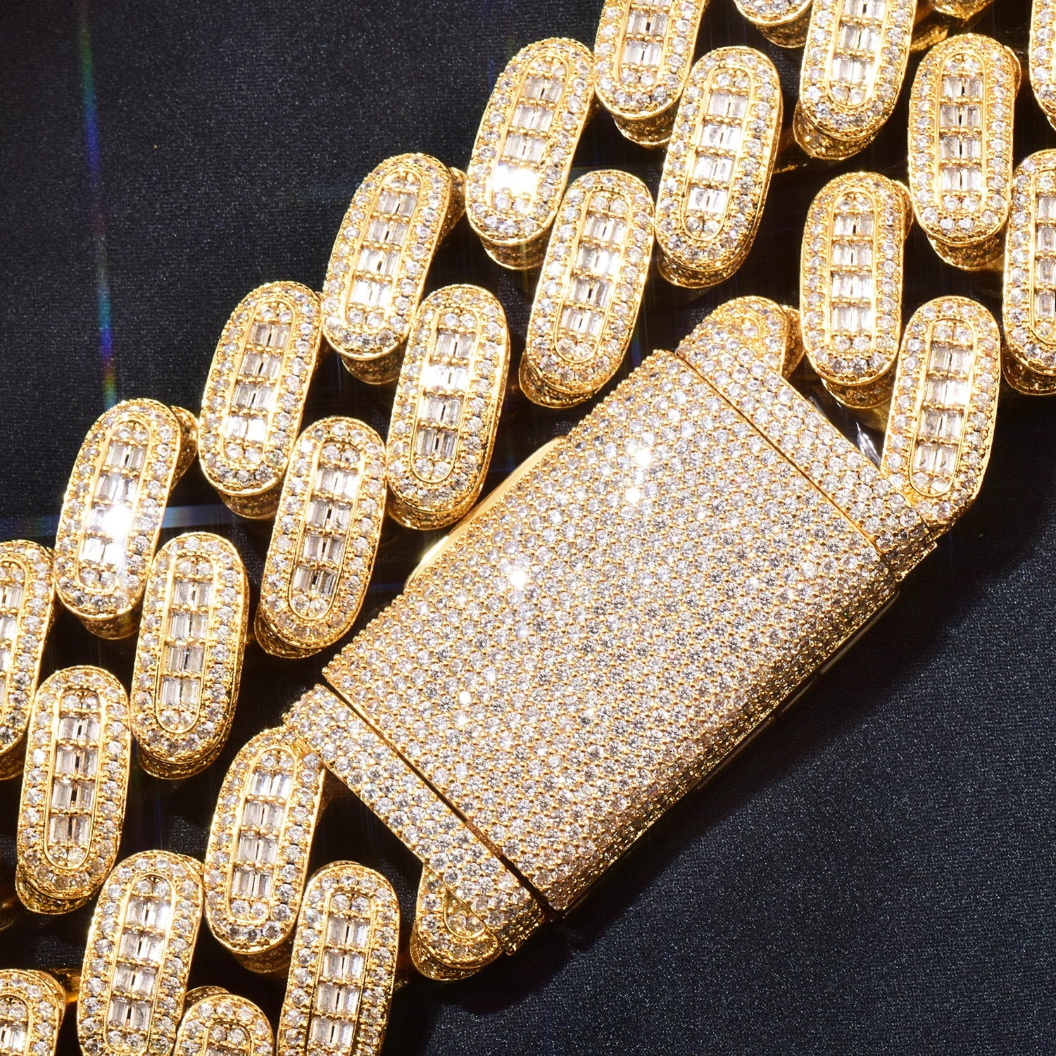 28mm Baguette Thick Cuban Link Bracelet - Icedgame & Co