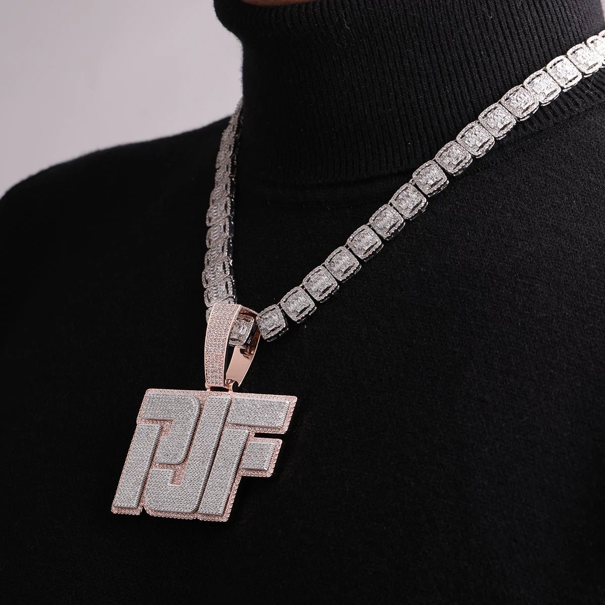 Custom Blocky Letter Pendant - Icedgame & Co