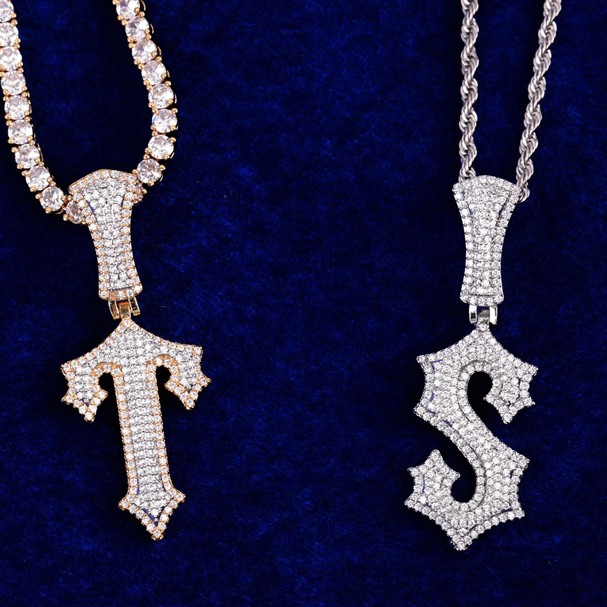 Custom Single A-Z Gothic Letter Pendant - Icedgame & Co