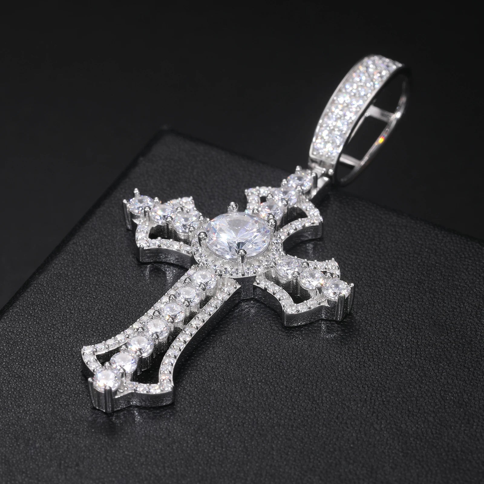 S925 Moissanite Divine Toulouse Cross Pendant - Icedgame & Co