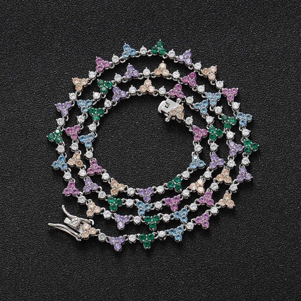 Multicolor Heart Shape Necklace - 2MM