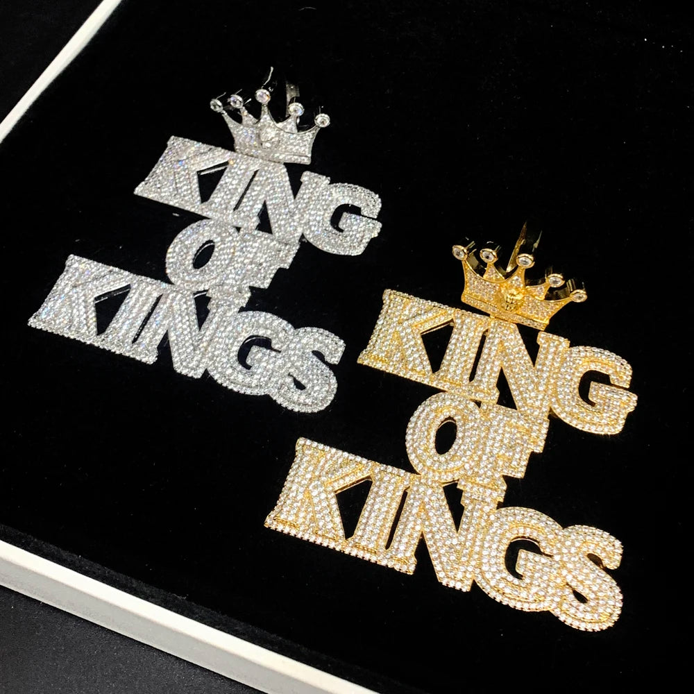 "KING of KING" Letter Diamond Pendant