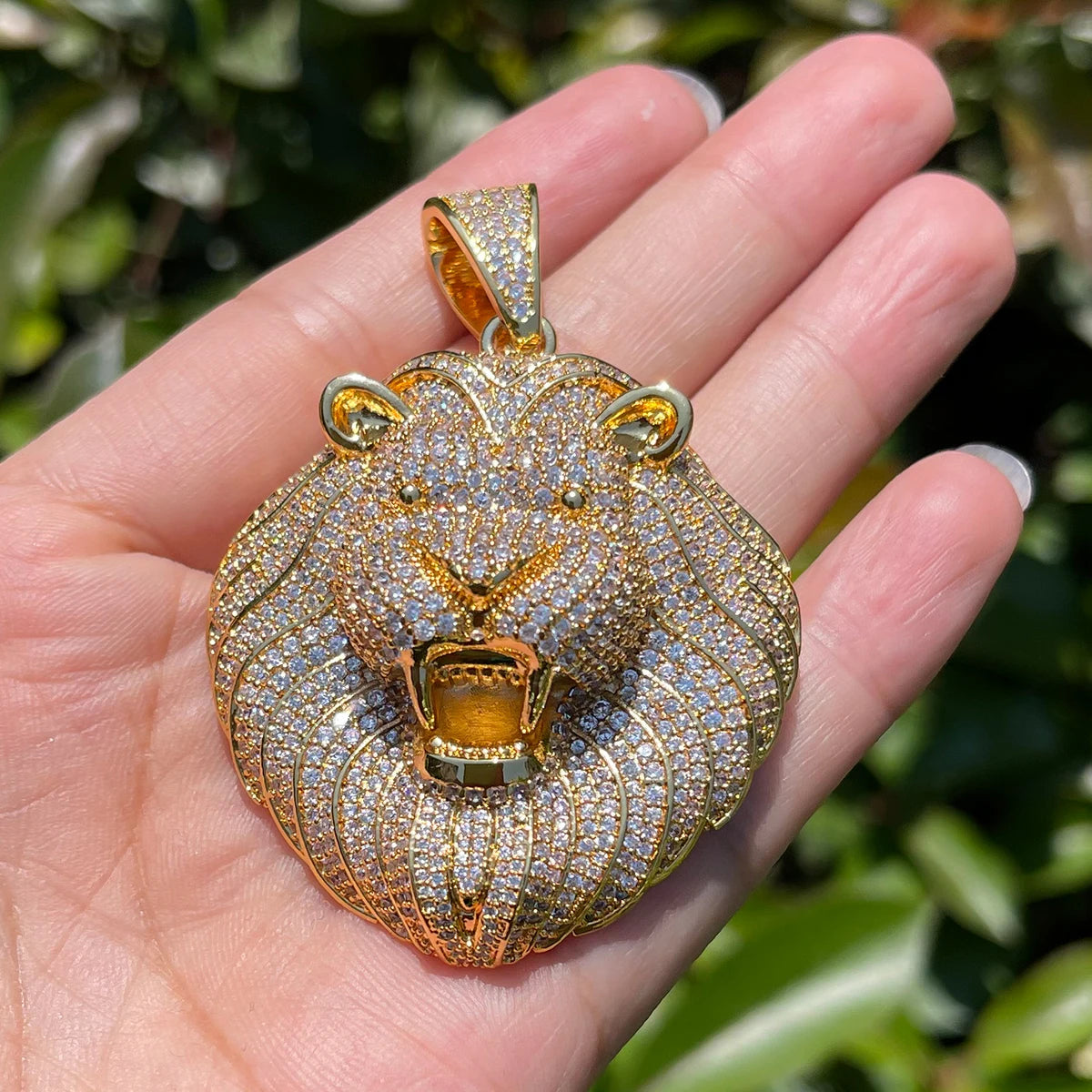 Iced Out Lion Head Pendant - Icedgame & Co