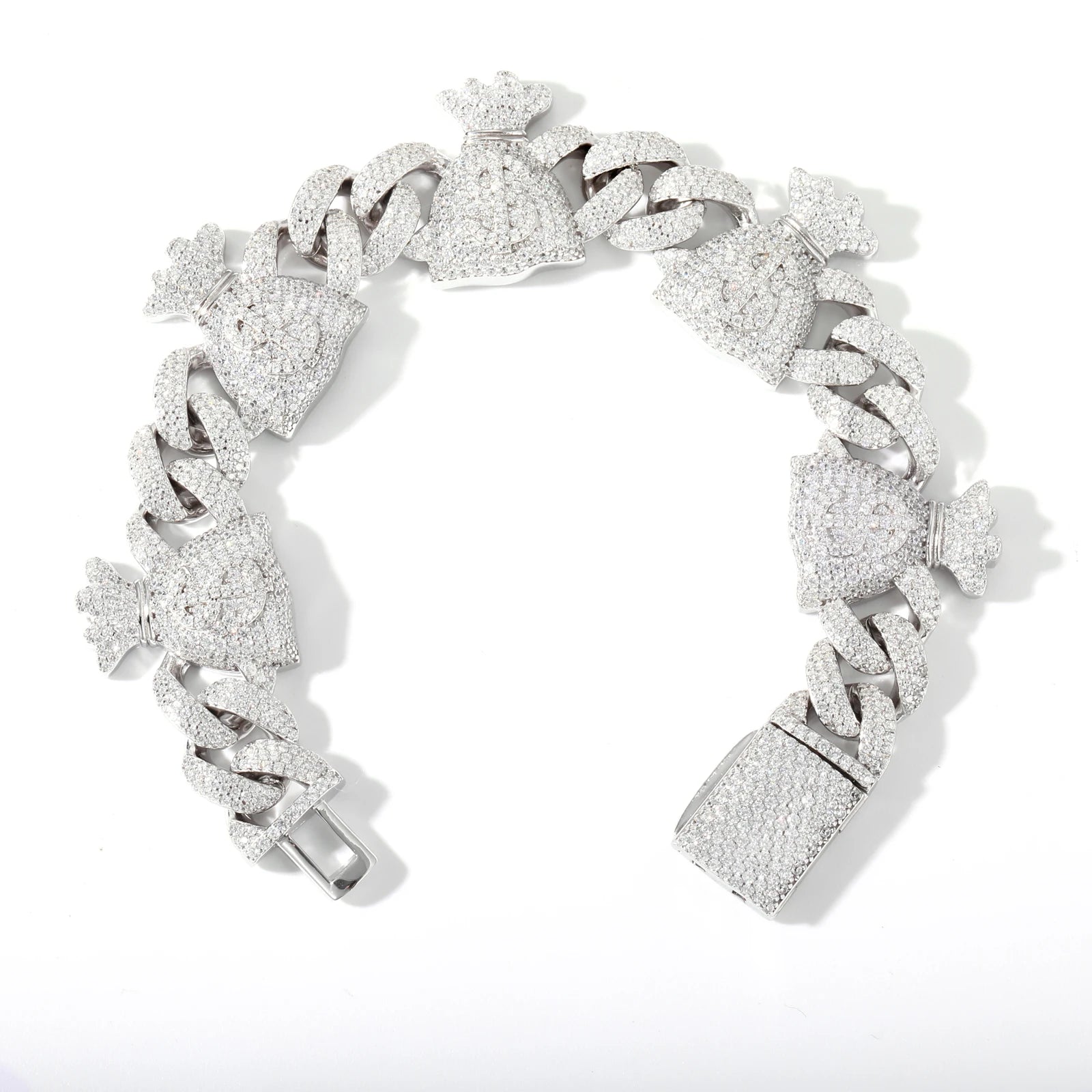 S925 Moissanite Fortune Money Bag Bracelet
