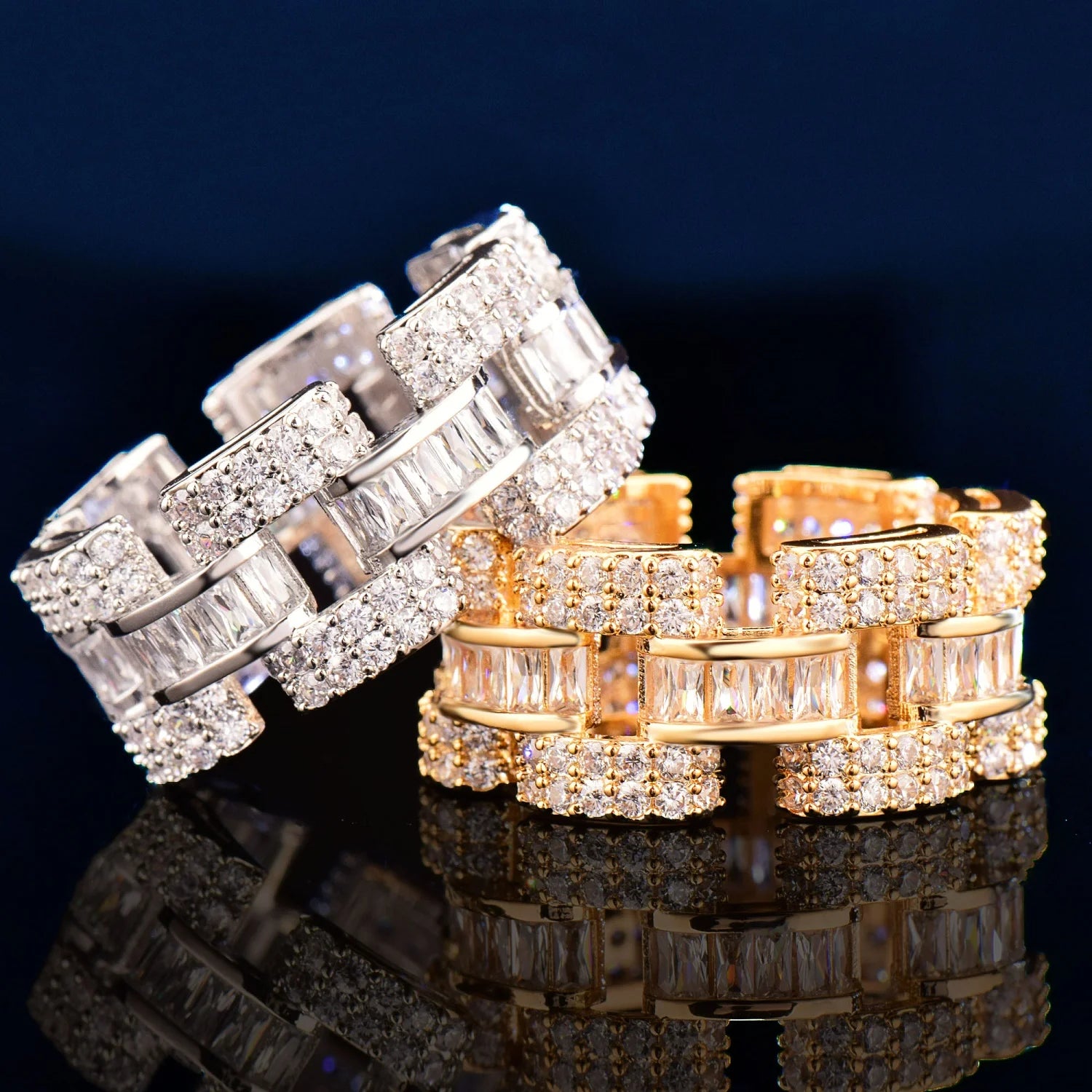 Rollie Paved Baguette Ring - Icedgame & Co